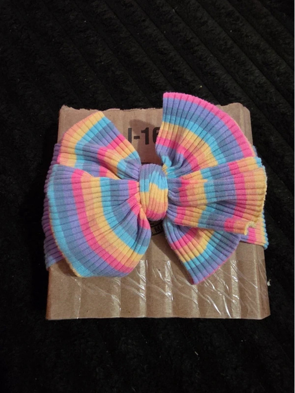 5 in rainbow headwrap/bow